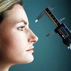 Bestimmung zukünftiger Parameter der Nase nach Nasenkorrektur